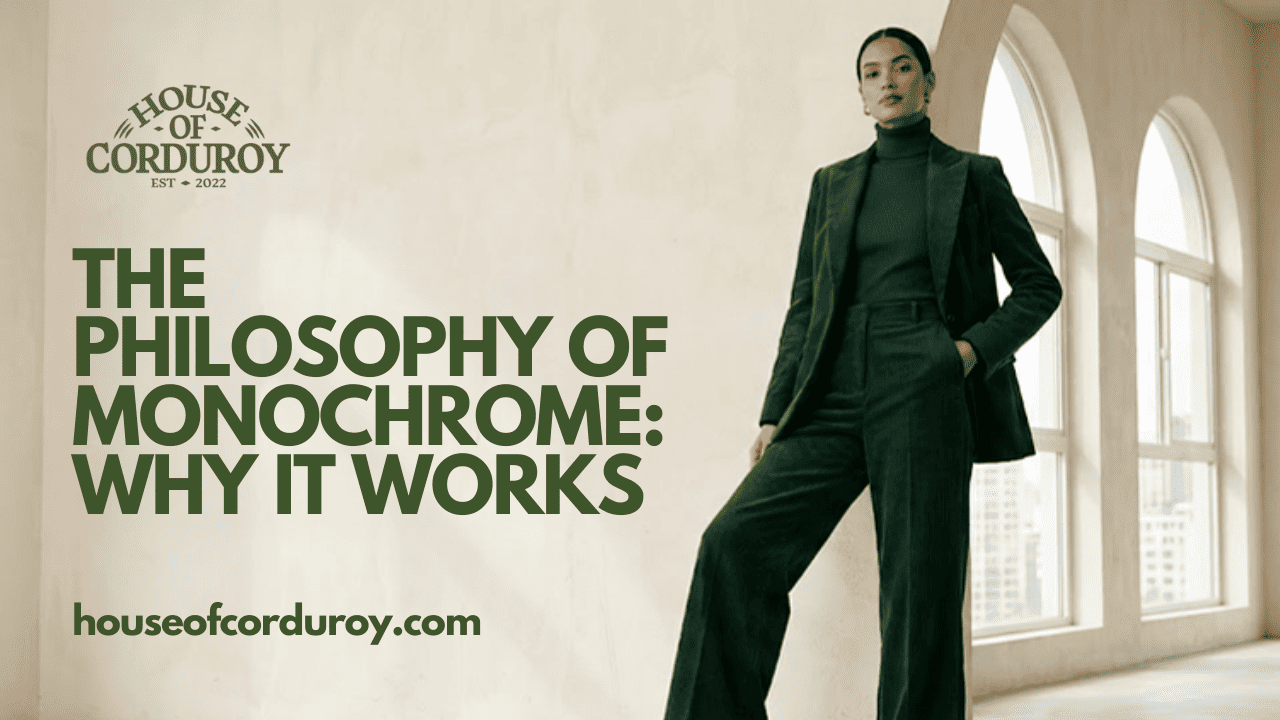 house of corduroy - The Philosophy of Monochrome: Why it Works