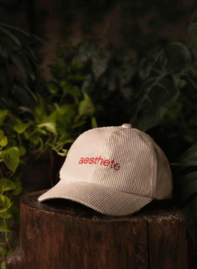 Aesthete Ethereal White Corduroy Cap 1