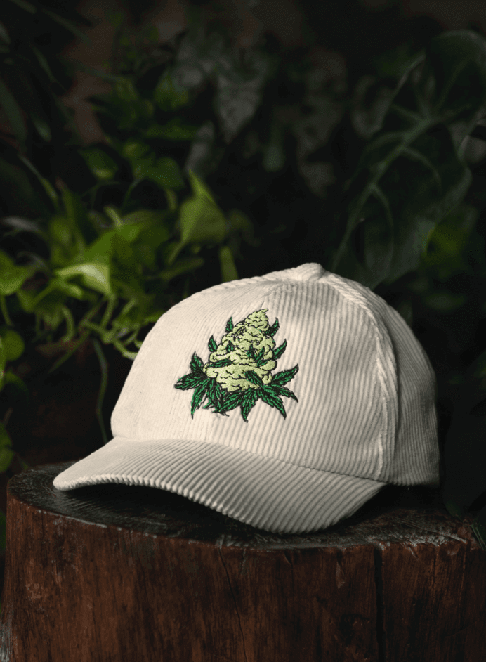 Bud Pearl White Comfortable Corduroy Cap 1