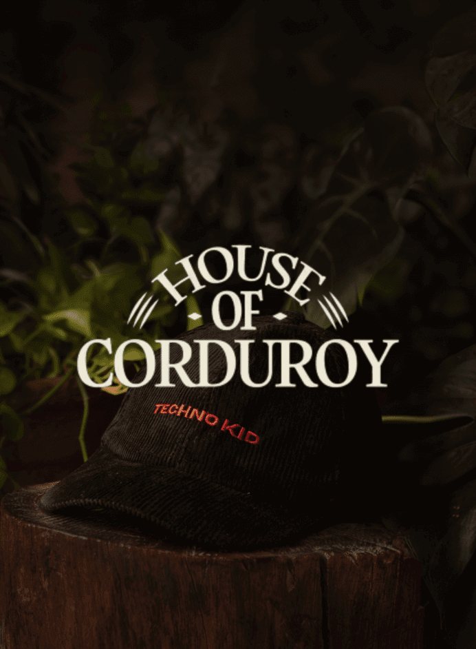 House Of Corduroy Techno Kid Corduroy Cap (Black)4